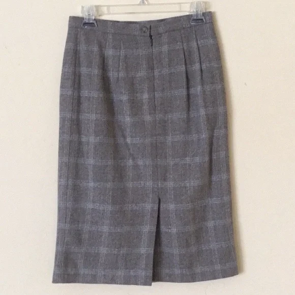 Talbots Pencil Skirt Wool Cashmere Gray Size 6 - Picture 2 of 6